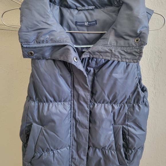 Blue/Gray down filled GAP puffer vest - Picture 1 of 4